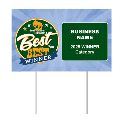 Double-Sided Yard Sign w/ Stake