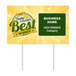 Double-Sided Yard Sign w/ Stake